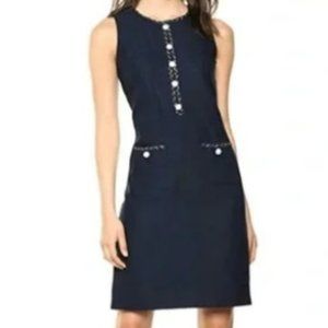 Karl Lagerfeld Manish Vaid Blue Rhinestone Embellished Dress Size 0